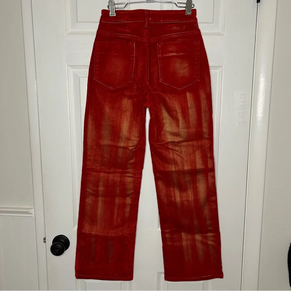 Anthropologie Pilcro The Annie Flocked High-Rise Straight-Leg Jeans - Picture 12 of 16